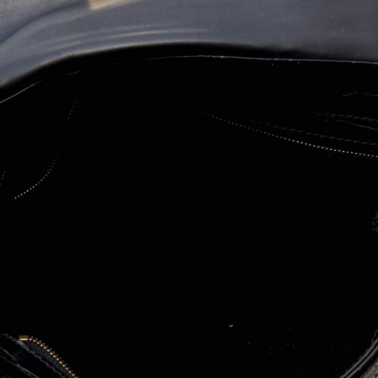 Pre Owned Salvatore Ferragamo Black Crocodile Leather Sofia Top Handle Bag