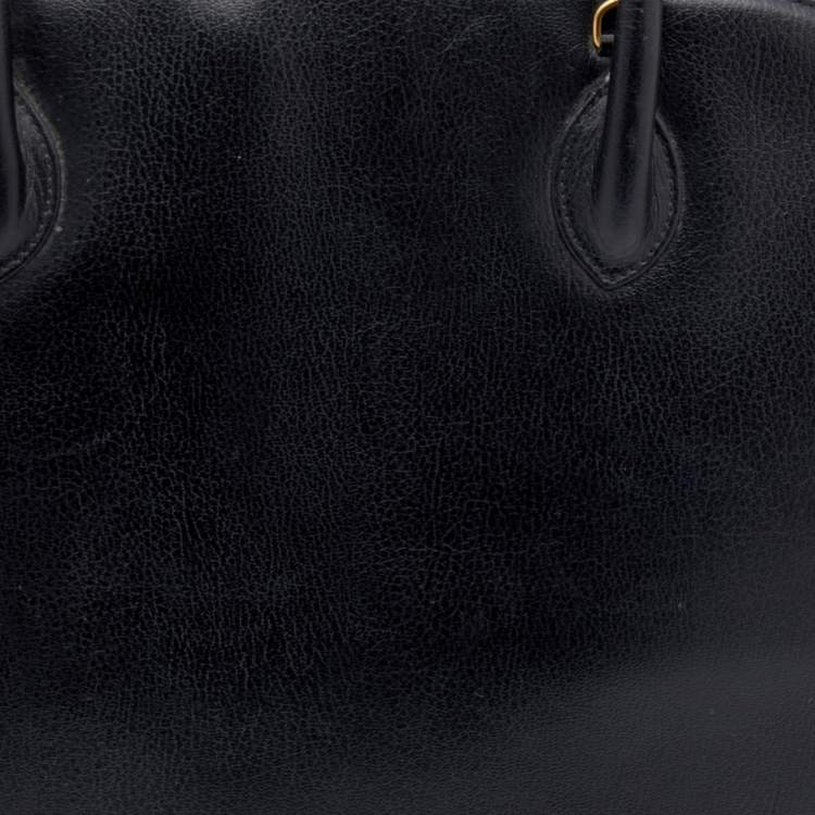 مملوكة مسبقًا Salvatore Ferragamo Black Leather Gancini Satchel