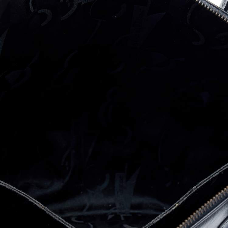 مملوكة مسبقًا Salvatore Ferragamo Black Leather Gancini Satchel