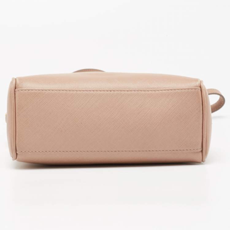 Pre Owned Salvatore Ferragamo Poudre Beige Leather Beky Tote