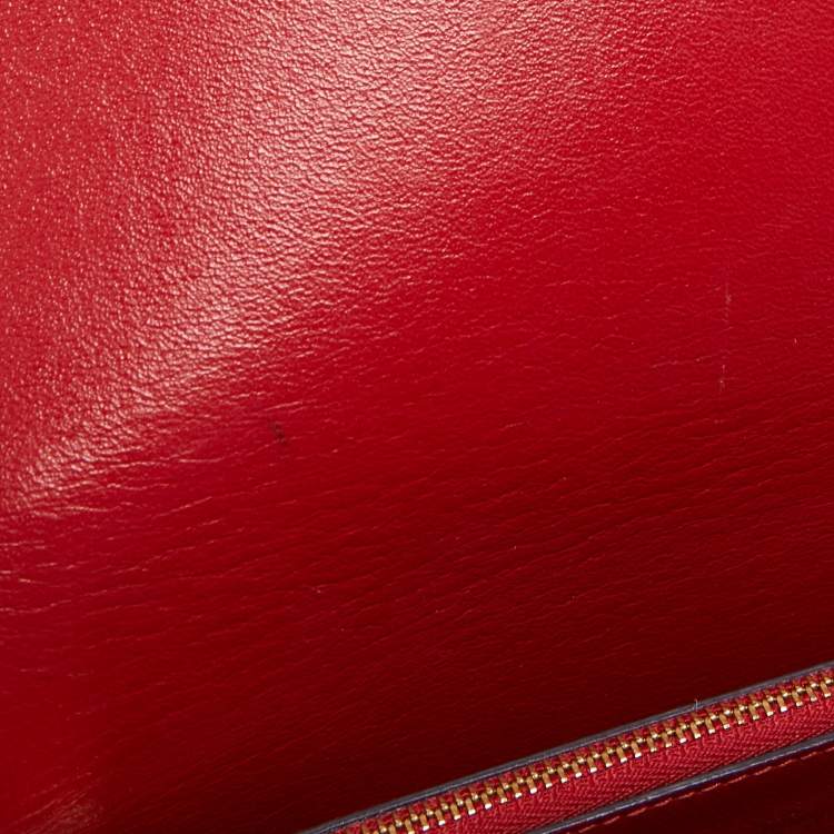 Pre Owned Salvatore Ferragamo Purple Leather Gancio Lock Top Handle Bag