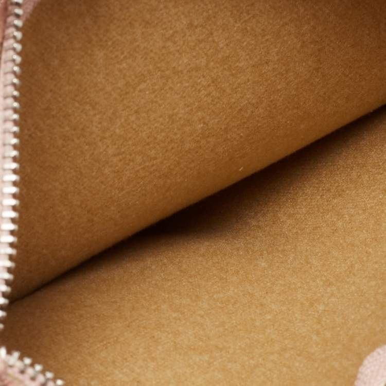 Pre Owned Salvatore Ferragamo Pink/Beige Signature Coated Canvas and Leather Tote