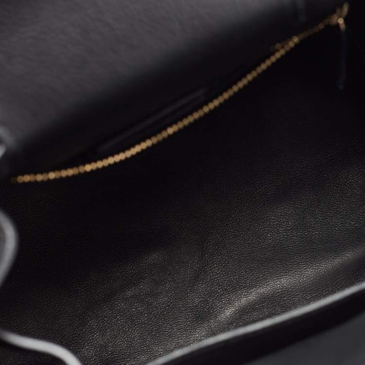 Pre Owned Salvatore Ferragamo Black Leather Studio Backpack