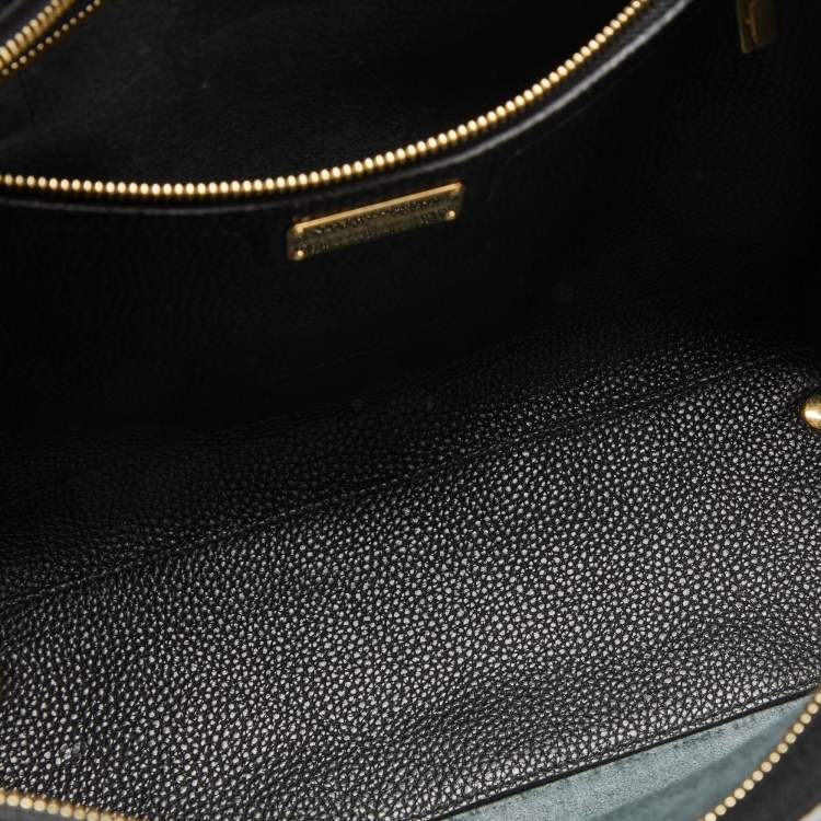 Pre Owned Salvatore Ferragamo Black Leather Medium Amy Tote 
