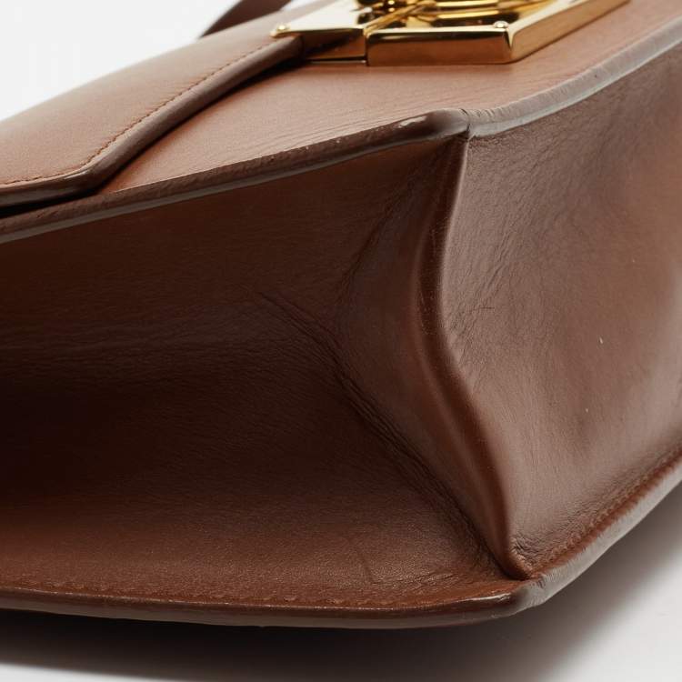 Pre Owned Salvatore Ferragamo Tan Leather Marisol Top Handle Bag