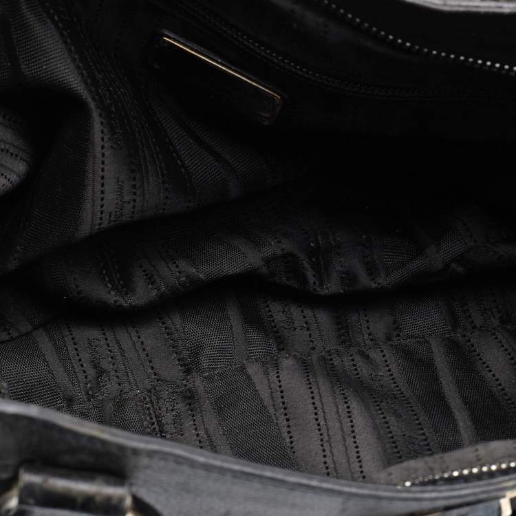 Pre Owned Salvatore Ferragamo Black Leather Marisa Satchel
