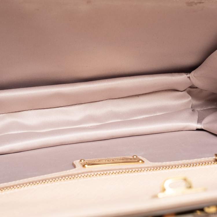 مملوكة مسبقًا Salvatore Ferragamo Beige Leather Medium Ginny Shoulder Bag