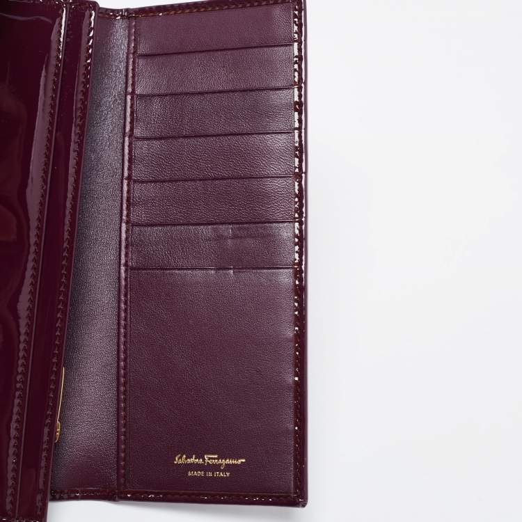 Ferragamo purple discount leather wallet