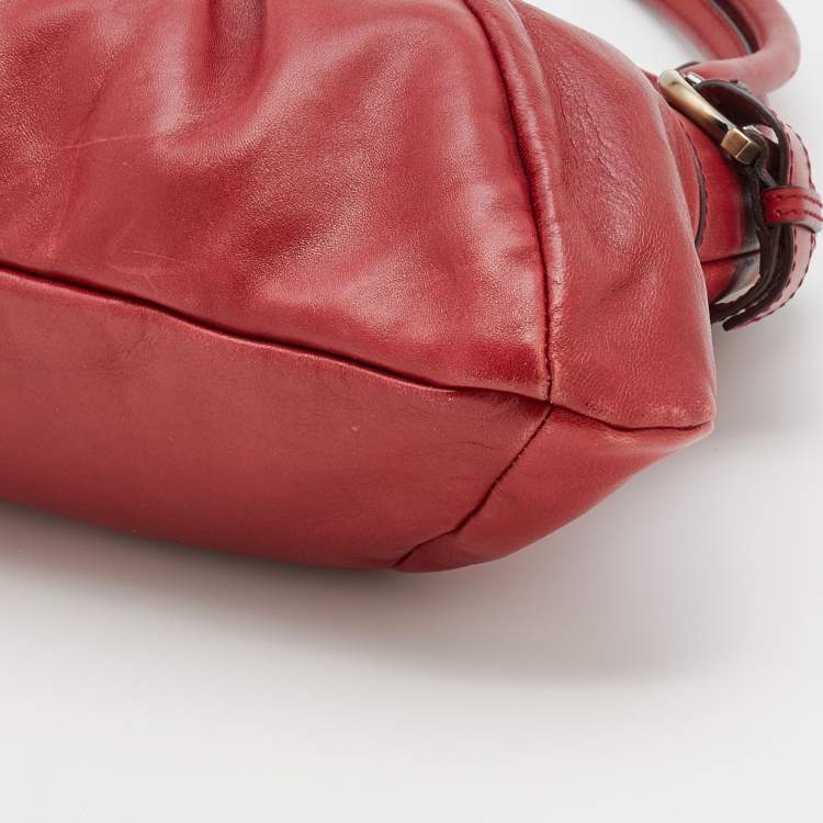 مملوكة مسبقًا Salvatore Ferragamo Red Leather Marisa Shoulder Bag