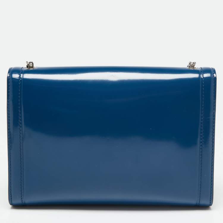 مملوكة مسبقًا Salvatore Ferragamo Blue Smooth Leather Bow Shoulder Bag