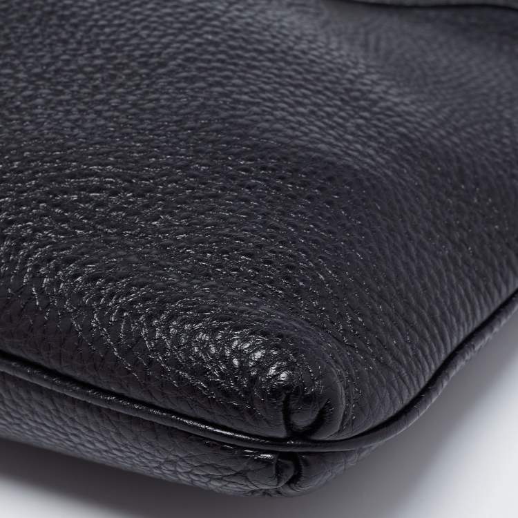 Pre Owned Salvatore Ferragamo Black Leather Graziella Crossbody Bag