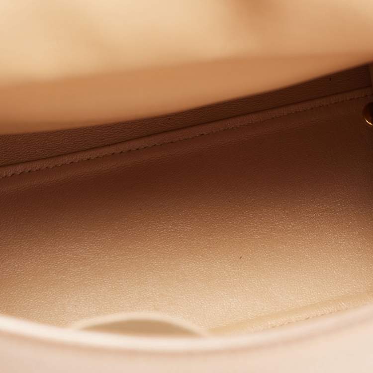 Pre Owned Salvatore Ferragamo Beige Leather Medium Sofia Top Handle Bag