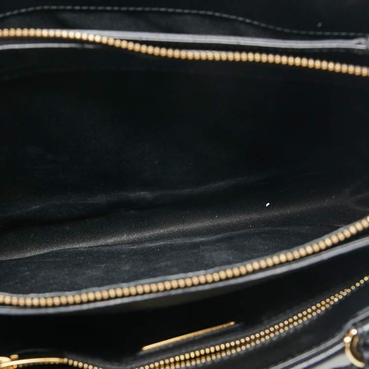Pre Owned Salvatore Ferragamo Black Leather Vara Bow Tote