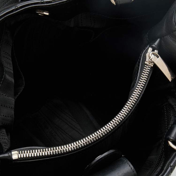 Pre Owned Salvatore Ferragamo Black Quilted Leather Tote