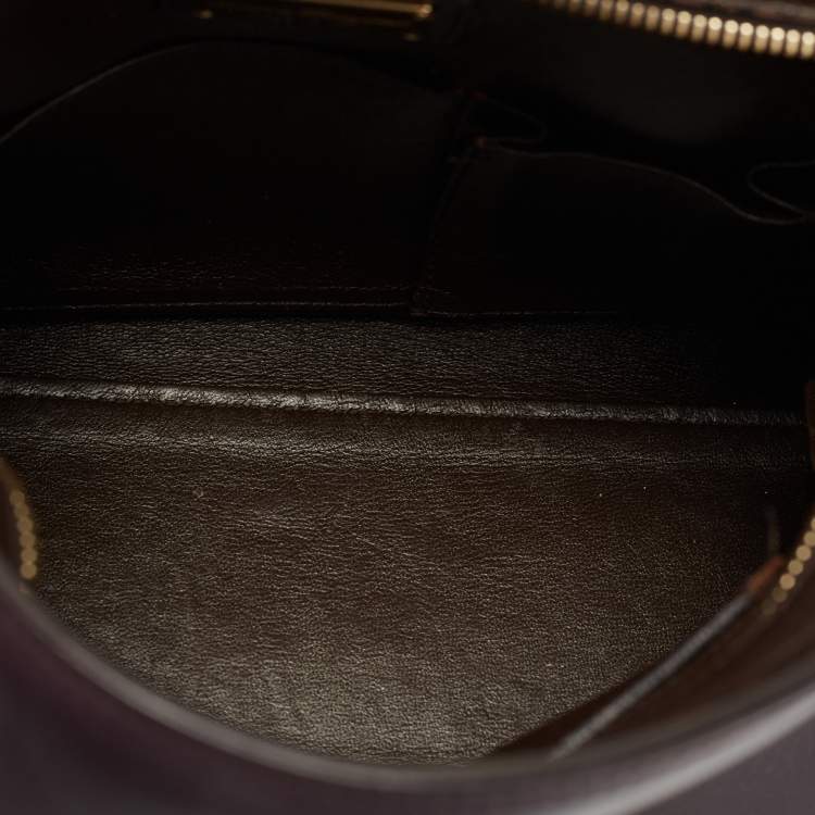 Pre Owned Salvatore Ferragamo Purple Leather Medium Sofia Top Handle Bag