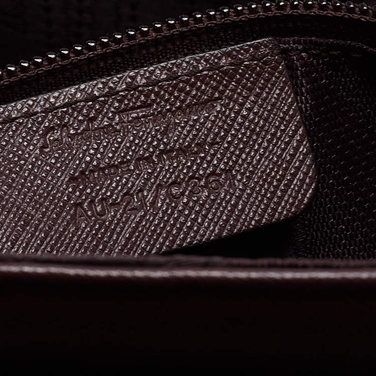 Pre Owned Salvatore Ferragamo Burgundy Leather  Kelly Top Handle Bag