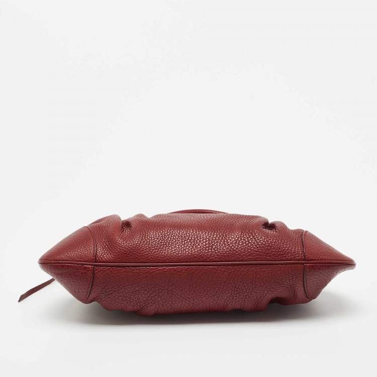 Pre Owned Salvatore Ferragamo Red Leather Marisa Satchel