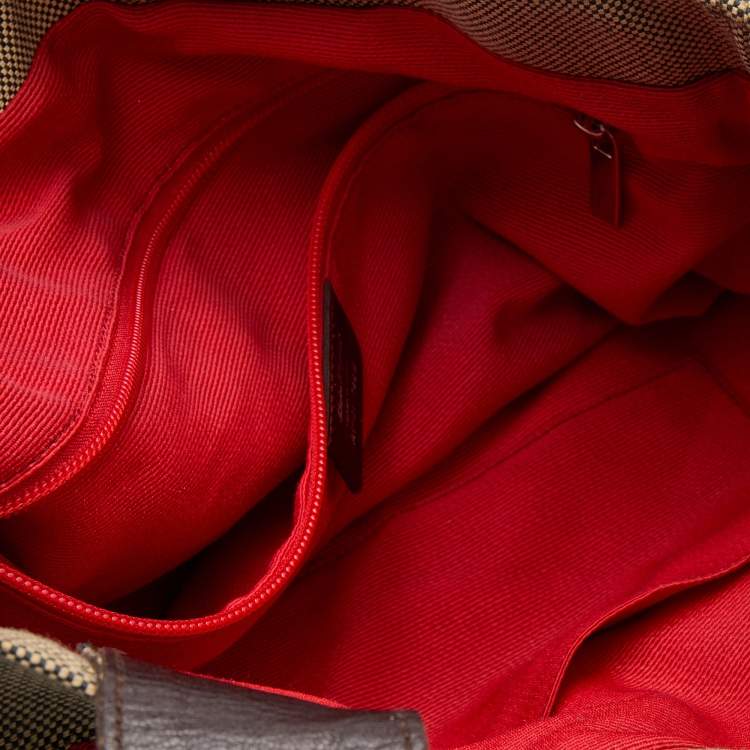 مملوكة مسبقًا Salvatore Ferragamo Multicolor Canvas and Leather Tote