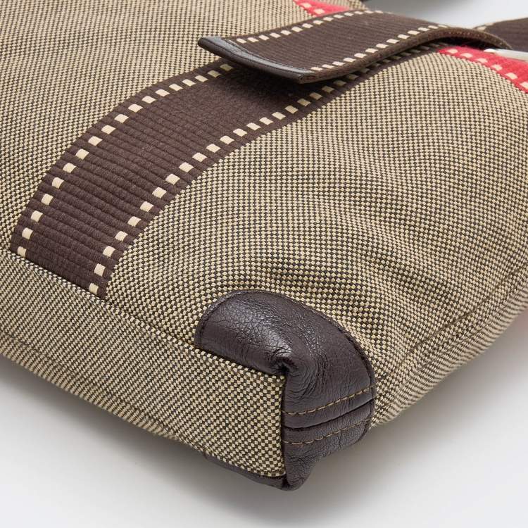 مملوكة مسبقًا Salvatore Ferragamo Multicolor Canvas and Leather Tote