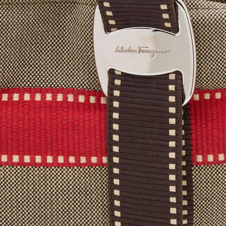 مملوكة مسبقًا Salvatore Ferragamo Multicolor Canvas and Leather Tote