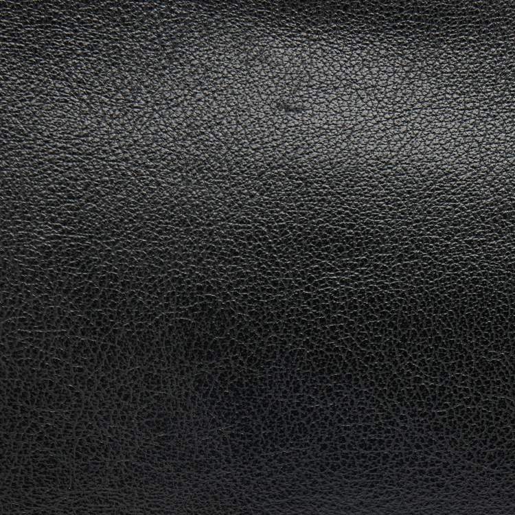 Pre Owned Salvatore Ferragamo Black Leather Gancini Flap Shoulder Bag