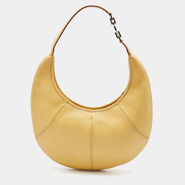 Pre Owned Salvatore Ferragamo Yellow Leather Hobo
