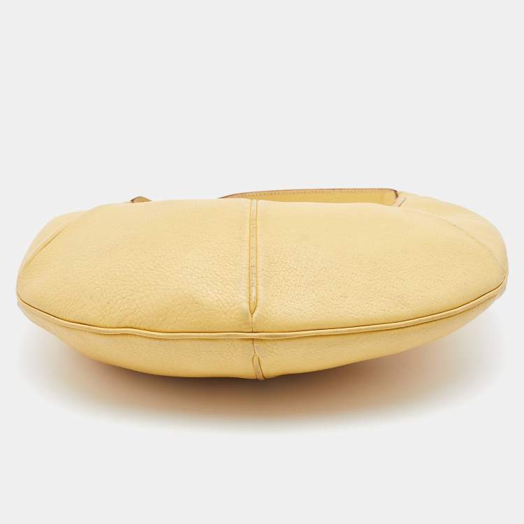 Pre Owned Salvatore Ferragamo Yellow Leather Hobo