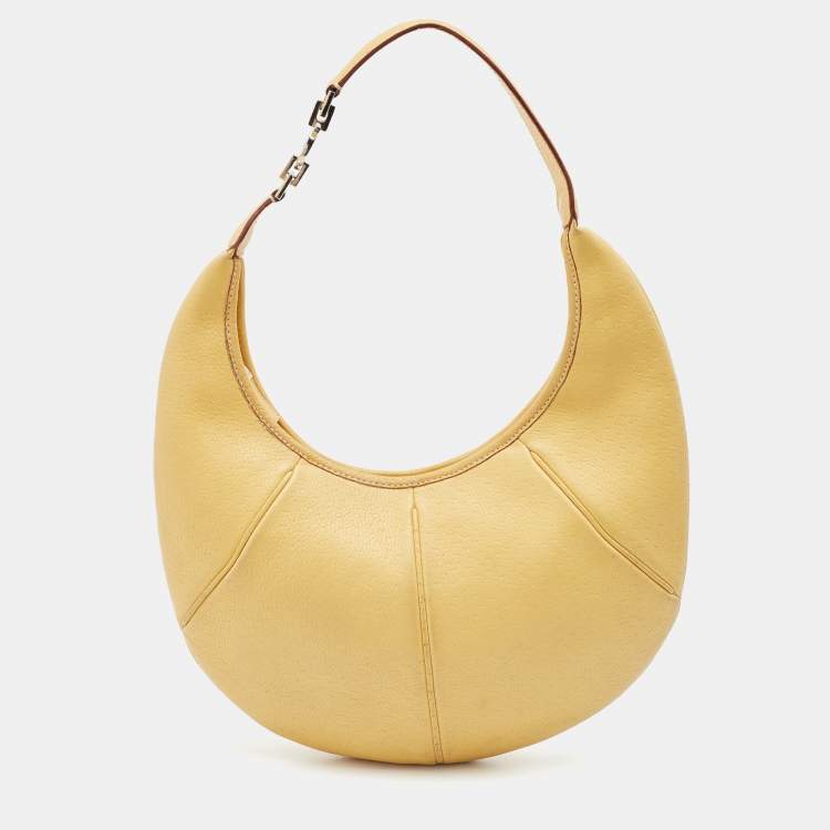 Pre Owned Salvatore Ferragamo Yellow Leather Hobo