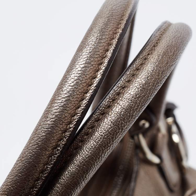 Pre Owned Salvatore Ferragamo Metallic Leather Marisa Hobo