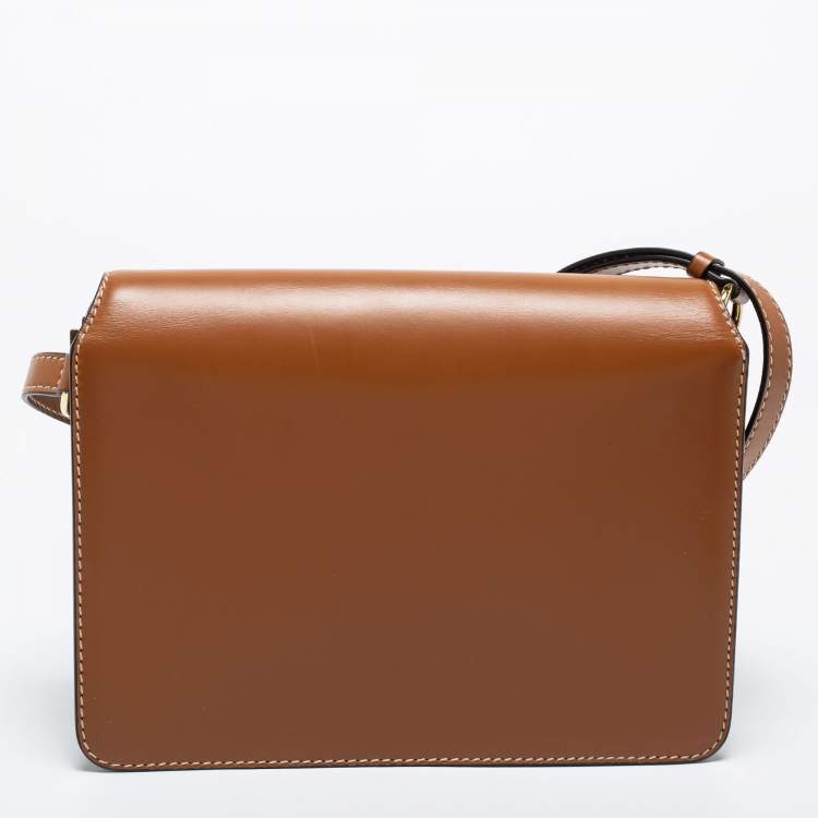 Pre Owned Salvatore Ferragamo Tan Leather Joanne Shoulder Bag