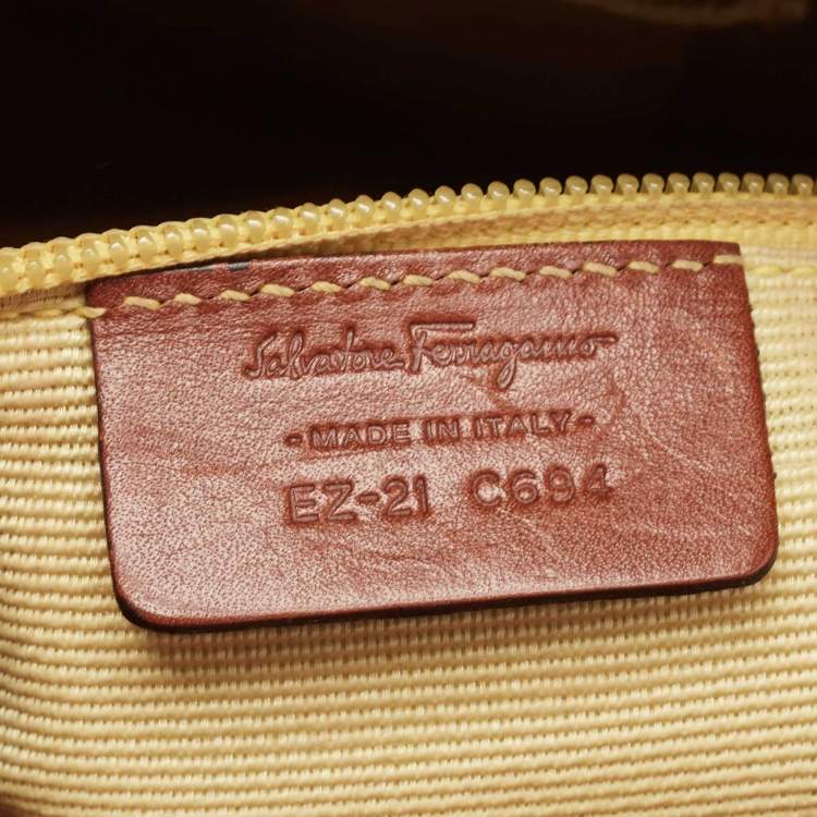 Pre Owned Salvatore Ferragamo Multicolor Crochet and Leather Tote