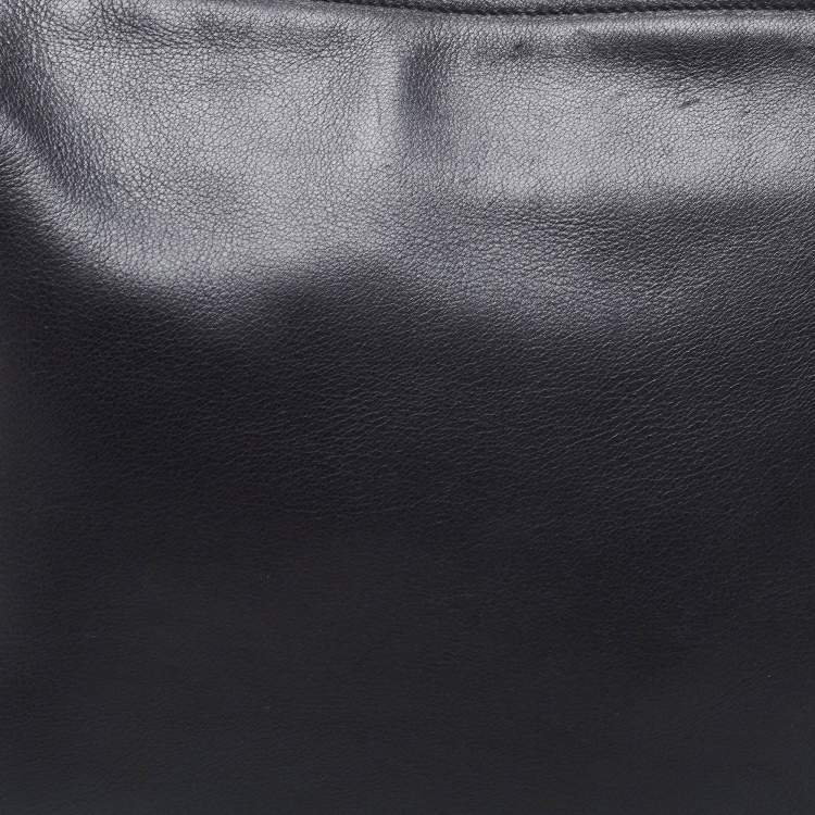 Pre Owned Salvatore Ferragamo Black Leather Chain Shoulder Bag