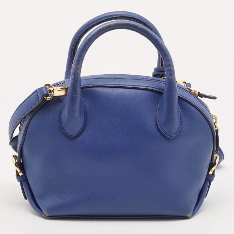 مملوكة مسبقًا Salvatore Ferragamo Purple Leather Fiamma Satchel