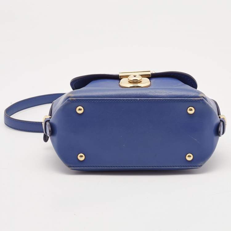 مملوكة مسبقًا Salvatore Ferragamo Purple Leather Fiamma Satchel
