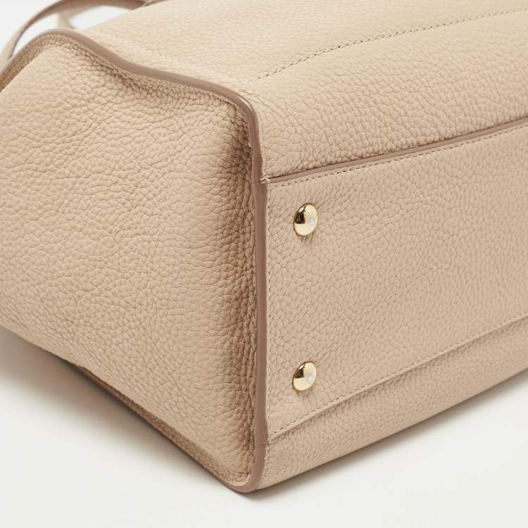 Pre Owned Salvatore Ferragamo Beige Leather Amy Tote