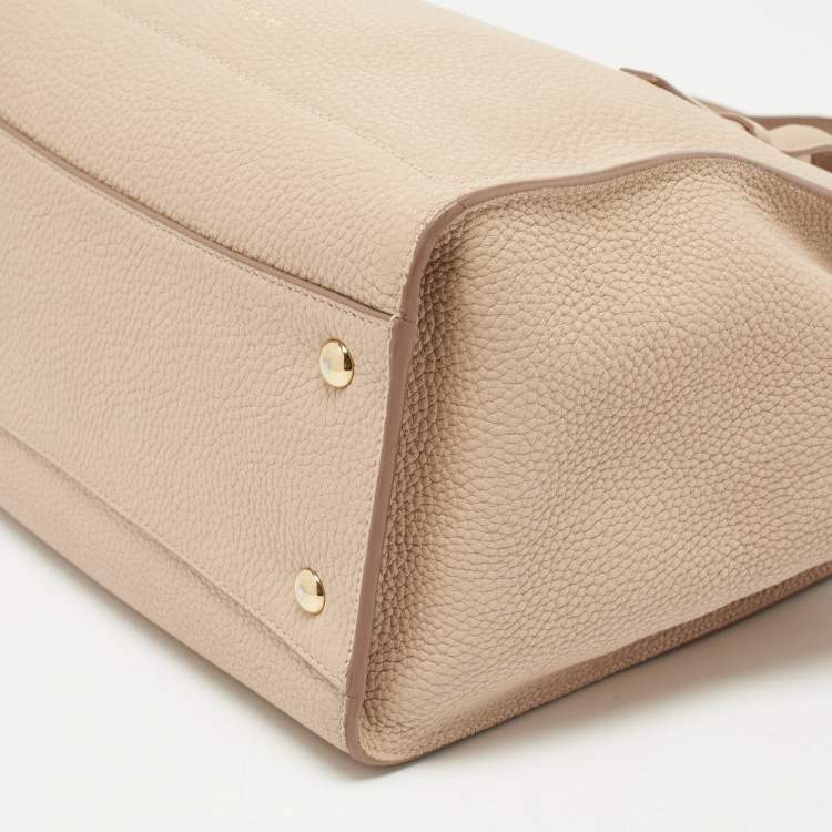 Pre Owned Salvatore Ferragamo Beige Leather Amy Tote