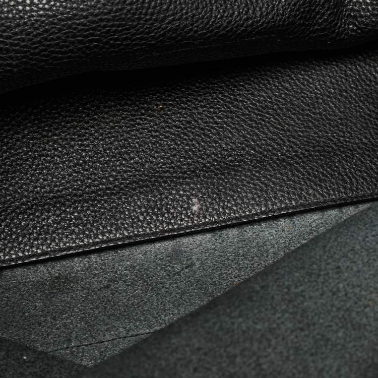 Pre Owned Salvatore Ferragamo Black Leather Medium Amy Tote