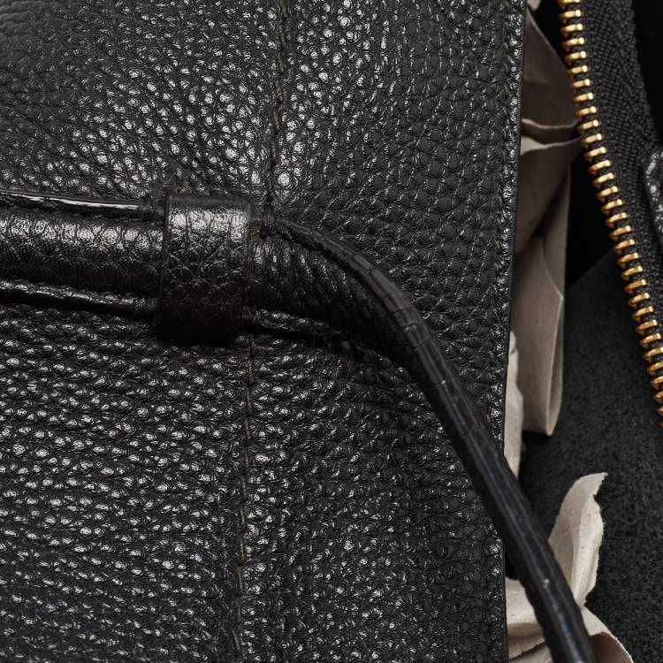 Pre Owned Salvatore Ferragamo Black Leather Medium Amy Tote