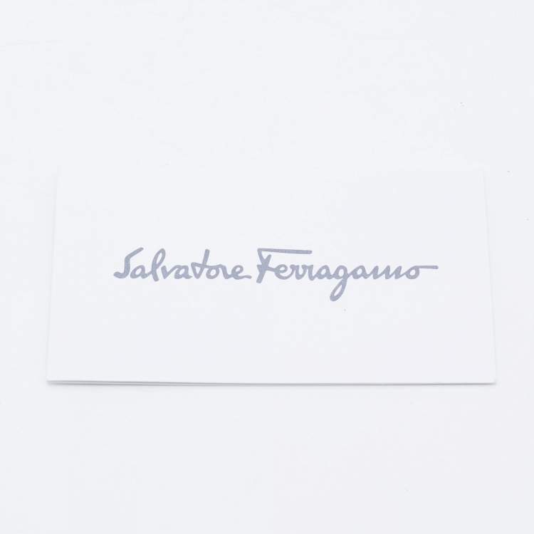 Pre Owned Salvatore Ferragamo Ivory Watersnake Leather Oversize Clutch