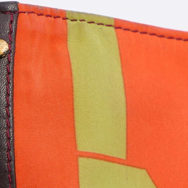 Pre Owned Salvatore Ferragamo Multicolor Jungle Print Fabric Flap Continental Wallet