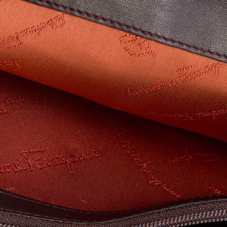 Pre Owned Salvatore Ferragamo Multicolor Jungle Print Fabric Flap Continental Wallet