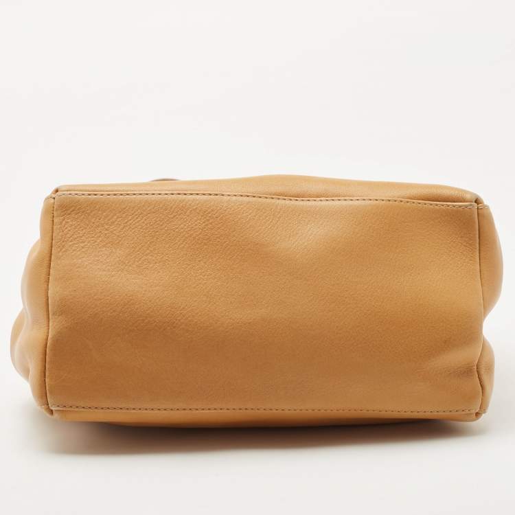 Pre Owned Salvatore Ferragamo Tan Leather Shoulder Bag