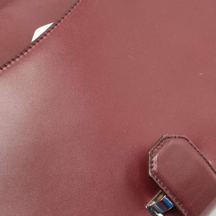 Pre Owned Salvatore Ferragamo Purple Leather Flap Crossbody Bag