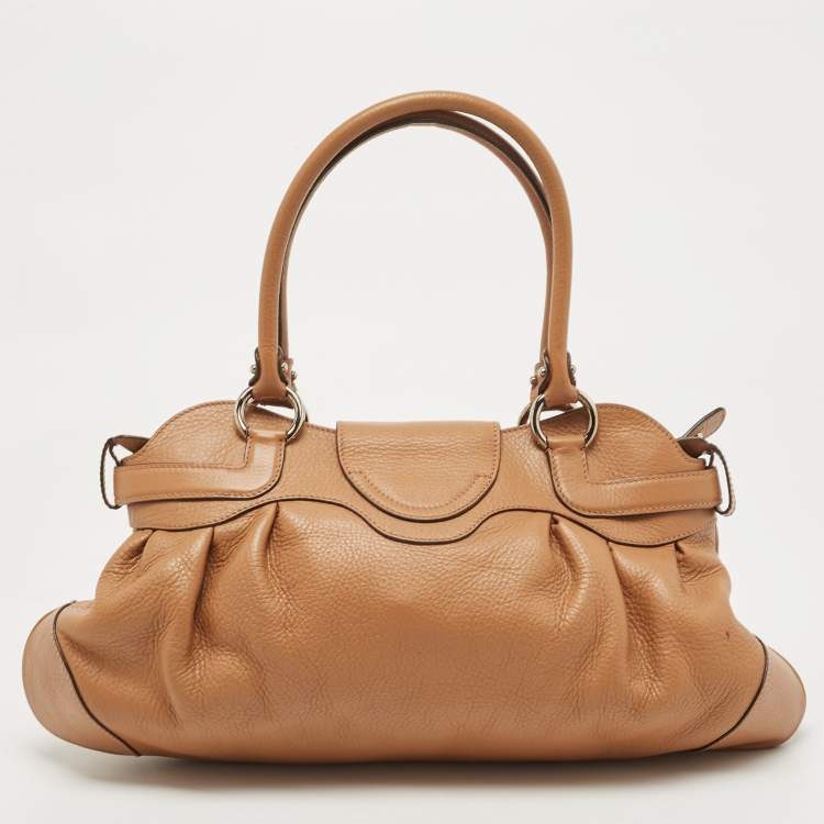 Pre Owned Salvatore Ferragamo Brown Leather Marissa Shoulder Bag