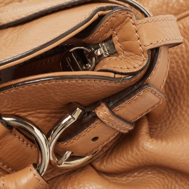 Pre Owned Salvatore Ferragamo Brown Leather Marissa Shoulder Bag