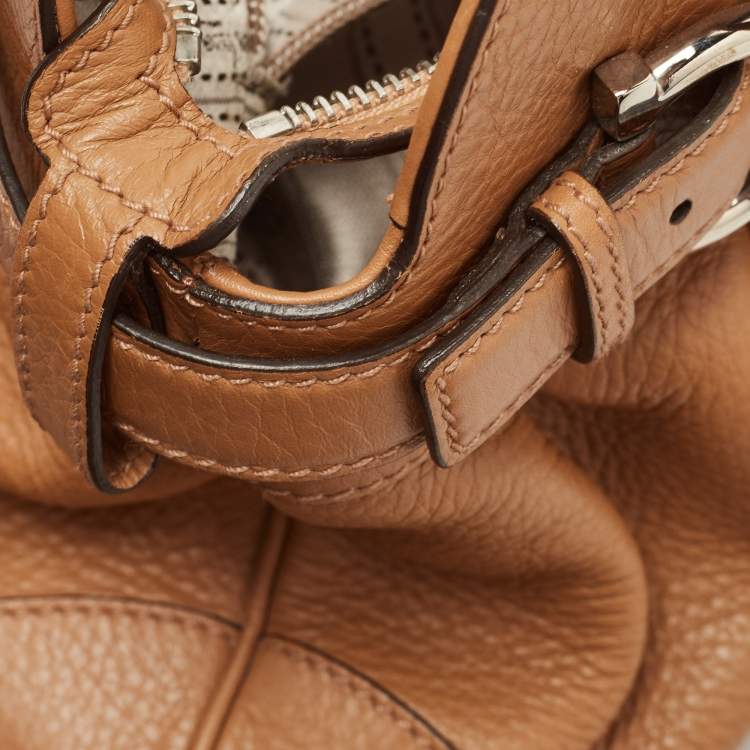 Pre Owned Salvatore Ferragamo Brown Leather Marissa Shoulder Bag