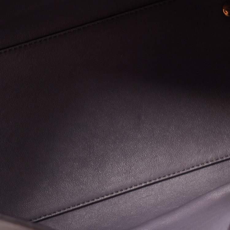 Pre Owned Salvatore Ferragamo Purple Leather Sookie Satchel
