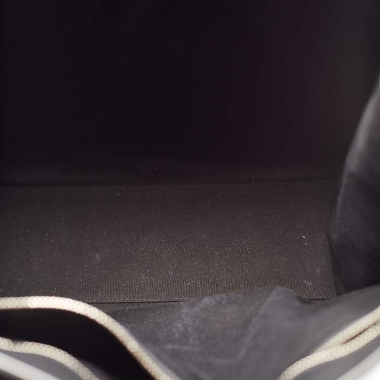 Pre Owned Salvatore Ferragamo Black Leather Logo Embossed Tote