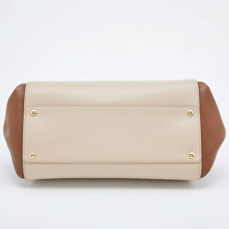 Pre Owned Salvatore Ferragamo Tri Color Leather Medium Sofia Top Handle Bag