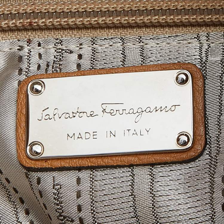 Pre Owned Salvatore Ferragamo Tan Leather Fanisa Hobo